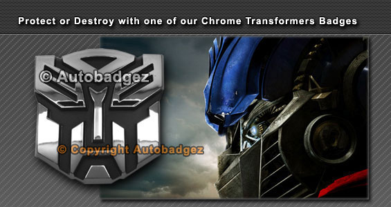 Transformers Autobot Chrome Badge Emblem